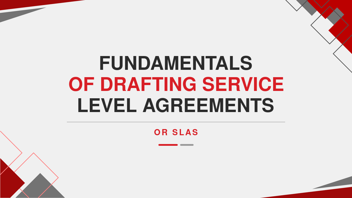 Fundamentals of Drafting Service Level Agreements or SLAs ( Ebook )